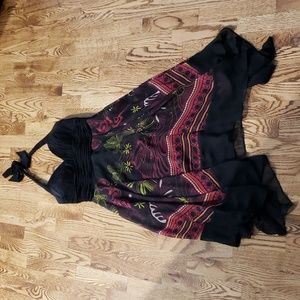 (10) Sangria Assymetrical Hem Flowy Empire Waist Wedding Formal Occasion